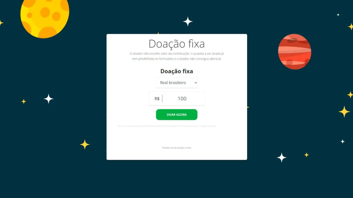Doação fixa